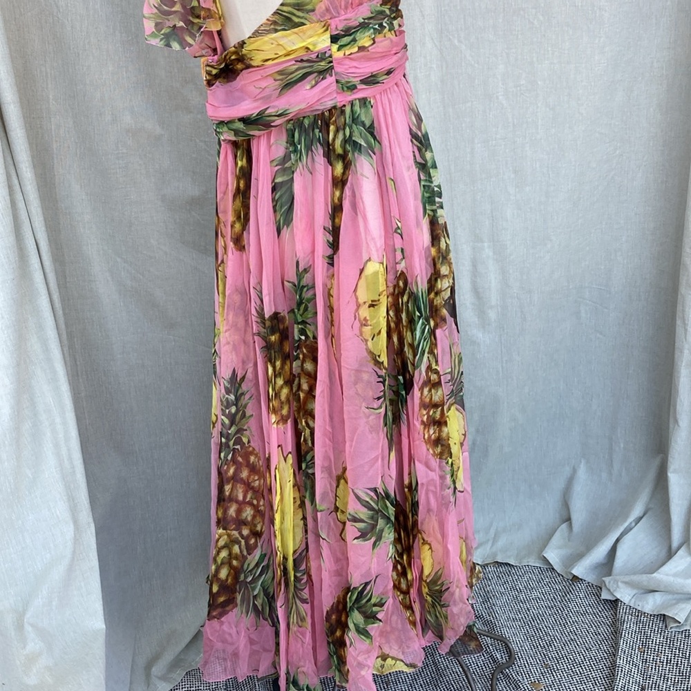 Dolce Gabbana silk chiffon halter dress 48 12 - Picture 4 of 5